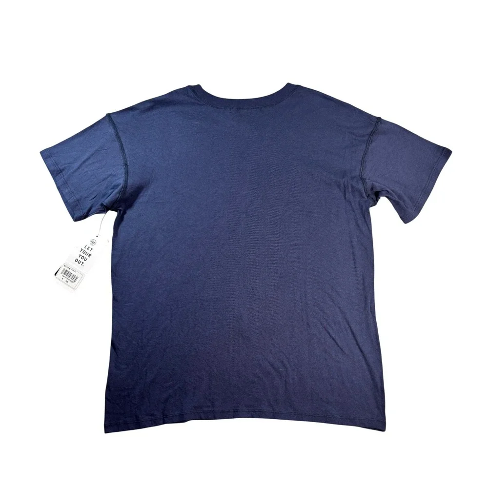 47 Brand Dallas Cowboys NFL T-Shirt Navy Blue Distressed Graphic Tee Small NWT
